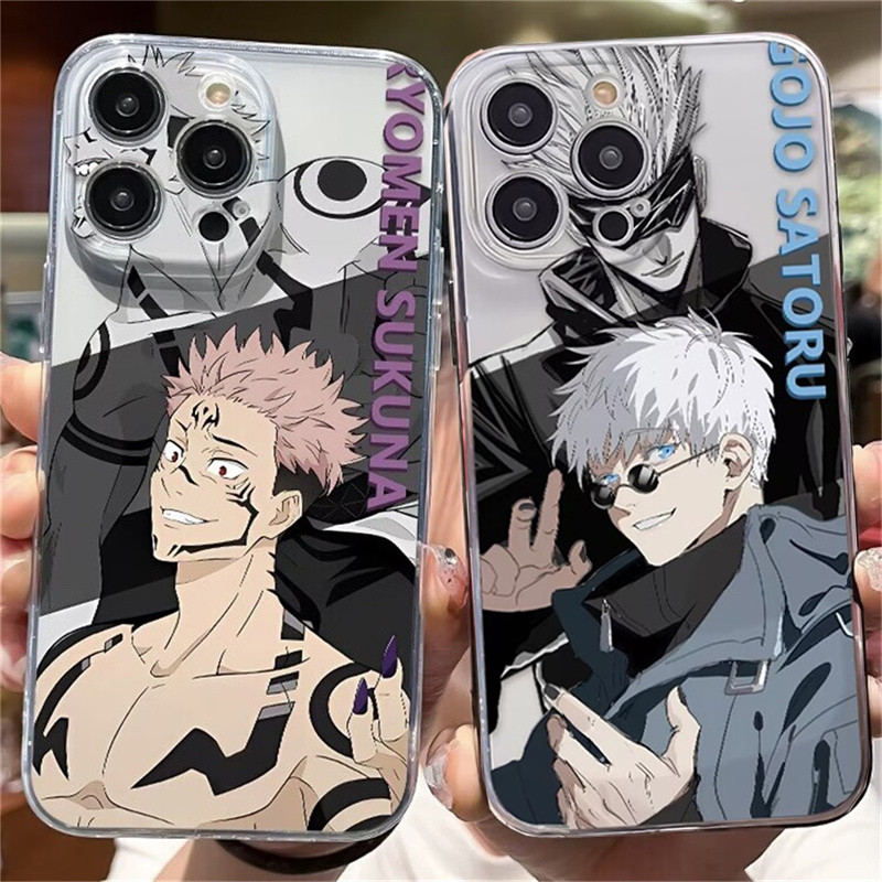 Ốp Điện Thoại Anime Jujutsu Kaisen Cho Redmi 15C 14C A5 A3 13 10C 12C 13C 12 4G 9C 9A 9T 9i 10A 10 K40 Pro A1 A2 Plus Gojo Satoru Itadori Yuji Thời Trang Trong Suốt