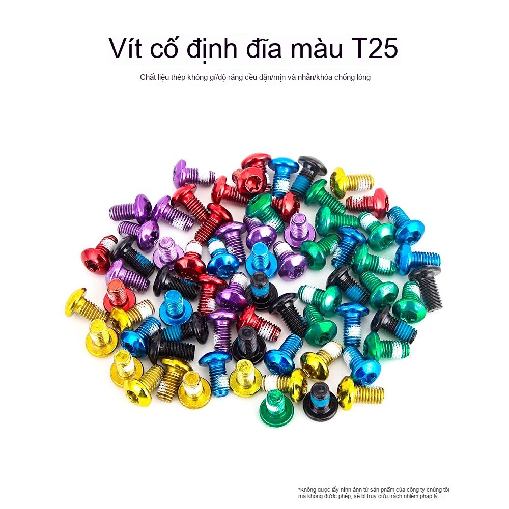 GIYO chính hãng 12 ốc M5x10mm, ốc phanh đĩa - Ốc phanh đĩa，bằng thép，Bộ 12 con，Xe đạp leo núi