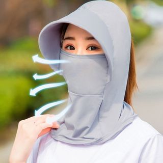 Mũ che nắng lụa băng MELEN vành rộng thoáng khí, chống tia UV, khô nhanh dành cho nữ