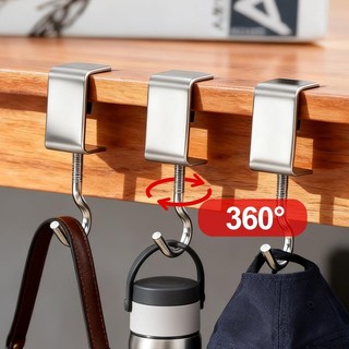 1 / 3 / 5 Cái 360° Móc treo tai nghe có thể xoay được - Móc treo tai nghe túi xách có thể tháo rời - Lắp đặt không phá hủy cho bàn làm việc văn phòng, ký túc xá trường học