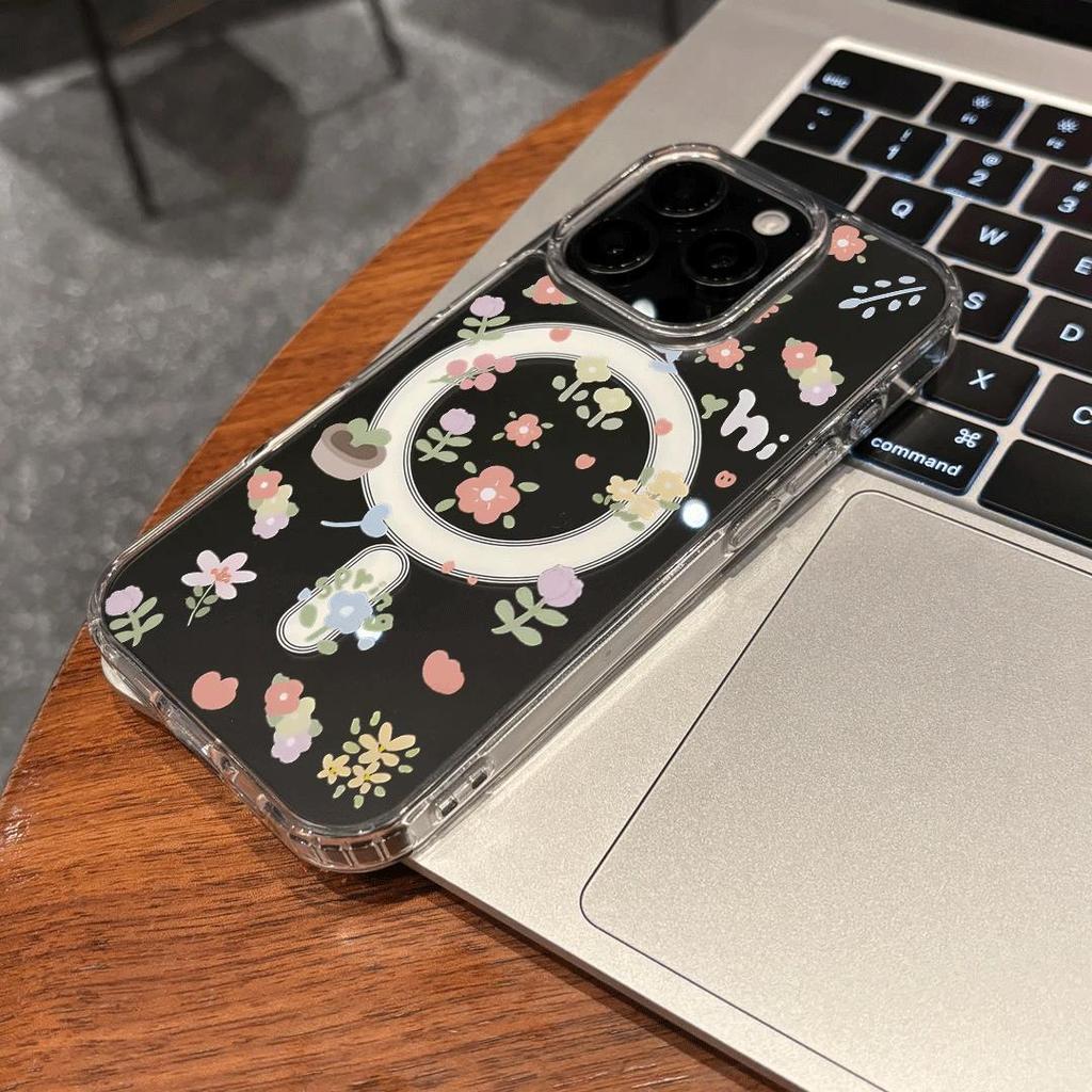Caramel Hanano cho iPhone 171615promax trường hợp 141512 rõ ràng hút từ 13pro lỗ lớn