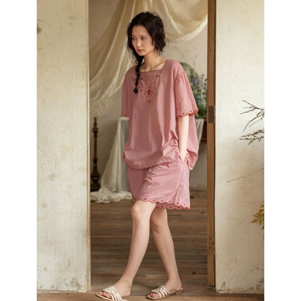 Bộ đồ ngủ mỏng nhẹ cho xuân-hè, style ngọt ngào theo xu hướng Hàn Quốc