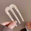 Chân tóc kiểu Pháp MERIGGIARE, Dĩa tóc hình chữ U Acrylic, Dụng cụ tạo kiểu tóc sang trọng 3 Que tóc Prong Bun Sử dụng hàng ngày