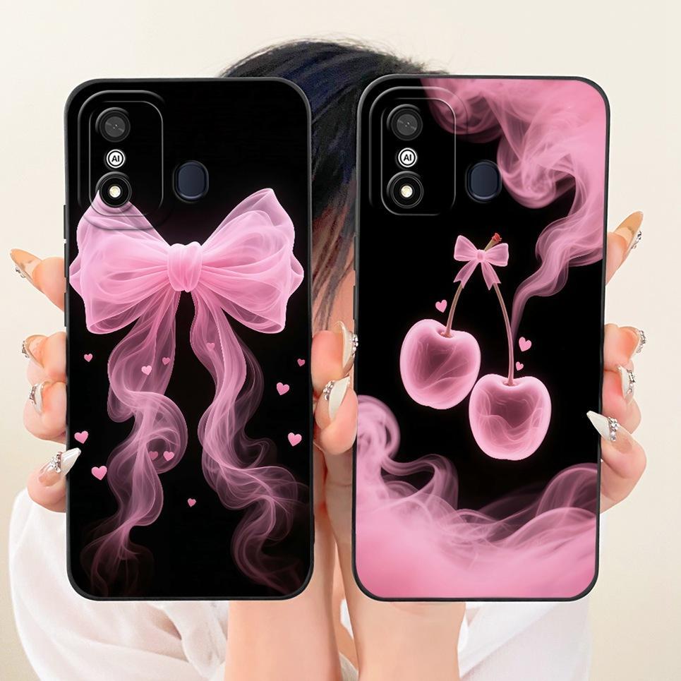 Hoa Cúc Nơ Họa Tiết Bướm Hoa Anh Đào Ốp Lưng Cho Itel A27 P17 Ốp Điện Thoại Silicon Mềm Chống Sốc Trên Itel A551L