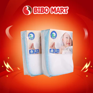Khăn Sữa Nana 4 Lớp Cotton Tự Nhiên Mềm Mịn Thấm Hút Không Gây Trầy Xước Da Bé - Bibomart
