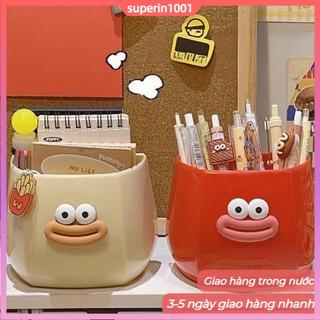 (HURRY Giao hàng tại địa phương 24 giờ) Hộp đựng bàn miệng lớn vui nhộn Hộp lưu trữ hoạt hình dễ thương cho bút Dụng cụ văn phòng phẩm Sử dụng văn phòng tại nhà