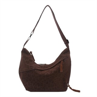 Túi đeo chéo NECKLACEMASK, Hobo in họa tiết da báo dung tích lớn, Tote nhẹ nhiều túi cho nữ