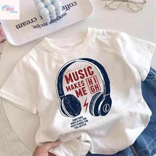 Áo thun thể thao cổ tròn thoải mái, in hình hoạt hình dễ thương một mặt dành cho bé trai.