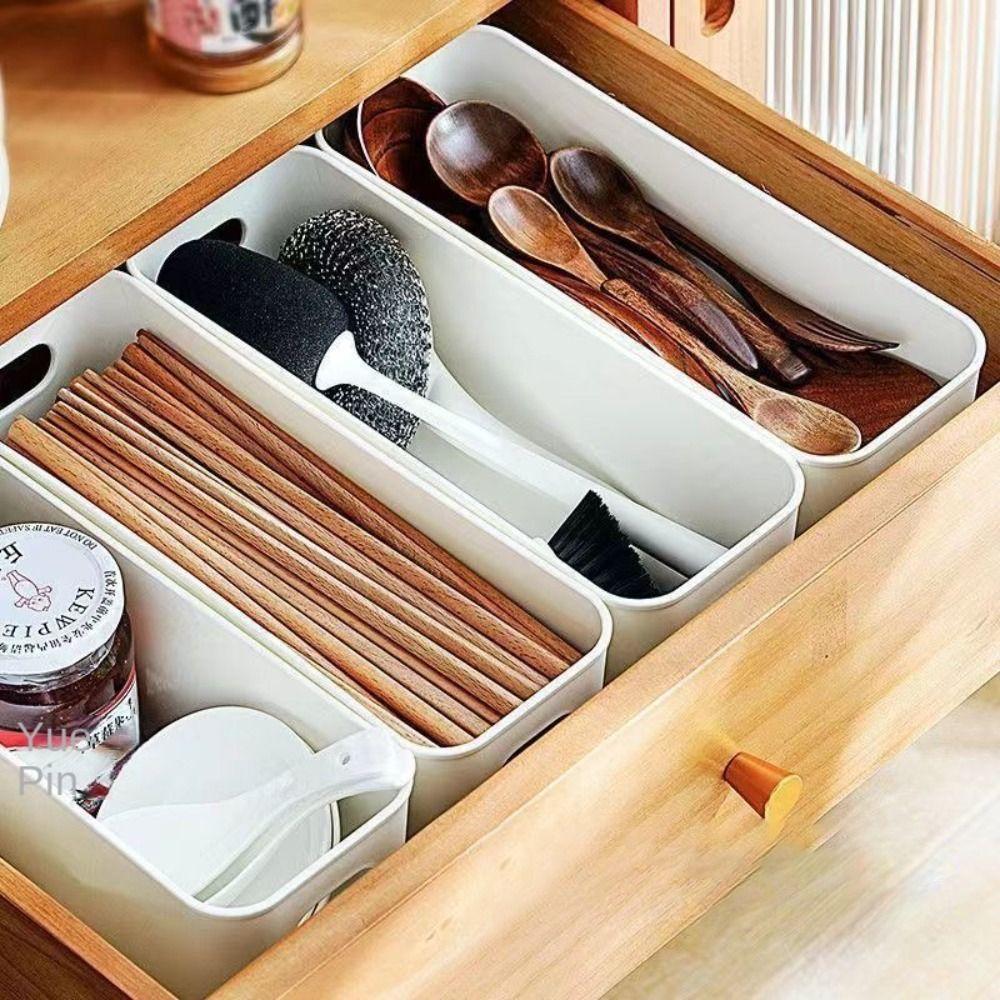 Hộp lưu trữ máy tính để bàn PWSEND, Thùng sắp xếp nhà bếp không nắp có thể xếp chồng lên nhau, Hộp đựng đồ lặt vặt đựng mỹ phẩm trái cây dung tích lớn bền bỉ