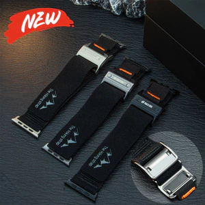 Dây đeo Nylon từ tính Dây đeo Velcro cho Apple Watch Series11 / 10 46mm Ultra3 / 2 / 1 49mm SE 9 8 6 7 5 3 4 45mm 42 44mm