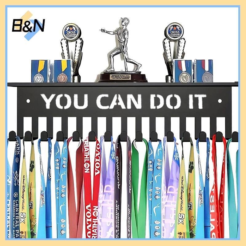 B & N Huy Chương Hiển Thị Ra Kim Loại Móc Treo Huy Chương Giá Đỡ Treo Tường Dung Tích Lớn Cho Đua Bóng Đá Bóng Rổ Thể Thao Karate.