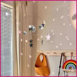 Bóng Disco Nhỏ Treo Được Trang Trí Cửa Sổ Có Thể Treo Được Với Bóng Disco Và Ngôi Sao Phản Quang Spinner Xoắn Ốc Cho shopidaevn