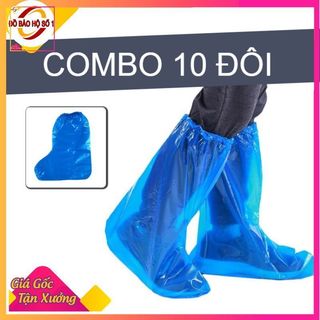 ( COMBO 10 ĐÔI )  Ủng Đi Mưa Bọc Giày Nilon Tái Sử Dụng Được Tiện Dụng, BỌC GIÀY , CHỐNG MƯA