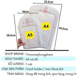 Móc Khoá Ảnh A4 /A5 Quà Tặng Bạn Thân Fangirl Độc Lạ Card Holder Bao Đựng Ảnh Idol Timo VPBL39-VPBL43