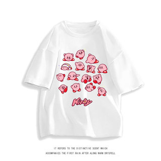 Áo thun in hình nhân vật Kirby trong game, vui nhộn, thoáng khí và đa năng.