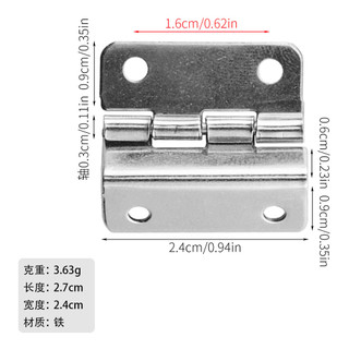 Jingmao Phần Cứng 5cm Hộp Gỗ Hộp Quà Tặng Giảm 30% Góc Phải 4 Lỗ Bản Lề Phần Cứng Phụ Kiện Thích Hợp Cho Bảng 8 Mm LWMP