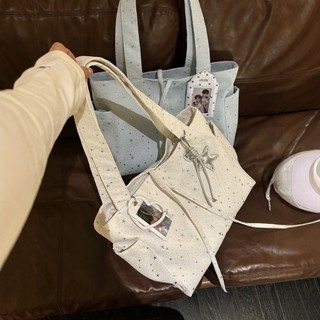 Phong Cách Hàn Quốc Star Flash Kim Cương Túi Tote Dung Tích Lớn Một Vai Di Động Đi Lại Túi Nữ Phong Cách Phù Hợp Với 39ST