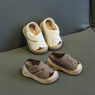 2026 Cho Bé Tập Đi Giày Trẻ Em Dễ Thương Chống Va Chạm Ngón Chân Giày Trẻ Em Bên Ngoài Mặc Velcro Sandal Inf