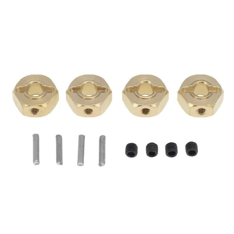 4 Đồng Bánh Xe Lục Giác Hub 12 Mm Chiều Rộng Khớp Nối Cho Trục SCX10 90046 RR10 RGT 86100 MST 1 / 10 RC Xe Bánh Xích Phụ Kiện Sửa Chữa