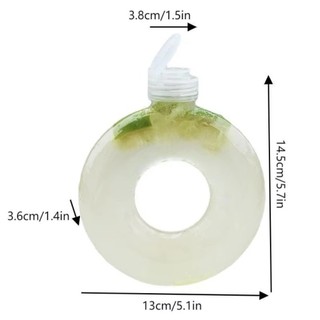 Bình Uống DAYBREAK, Bình Nước Du Lịch Trong Suốt Donut Trẻ Em, Chống Rơi Dễ Thương Chống Rò Rỉ 350ML Bình Nước Thể Thao Nước Trái Cây Nước Giải Khát Chai