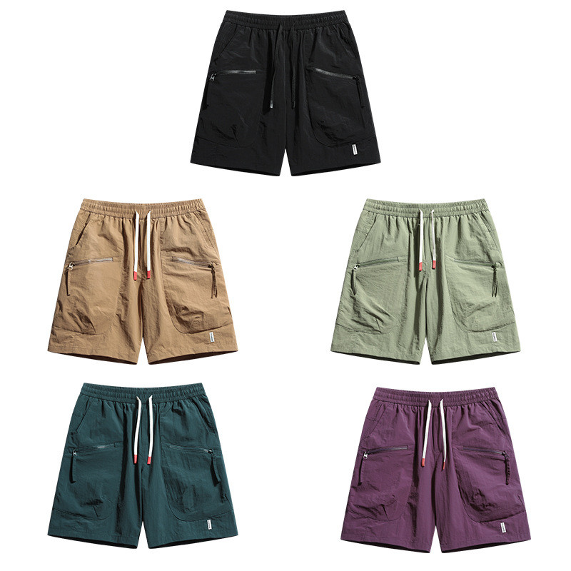 Quần Short Nam Phong Cách Hàn Quốc từ Nylon, phù hợp cho thể thao mùa hè