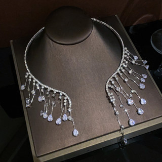 Giọt nước tua rua choker cá tính, phù hợp thời trang, dây chuyền xương đòn sang trọng