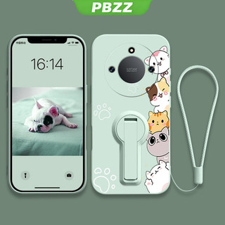 Trường hợp đối với Honor X9C 5g x9a x9b 5g điện thoại vỏ softcase Silicone lỏng chống sốc Bìa thiết kế mới thẩm mỹ phim hoạt hình mèo với chủ ytxzdzmm01