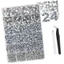 1 Hộp AB Nhựa Lấp Lánh Mặt Sau Bằng Kim Cương Giả Bedazzling Đầy Màu Sắc Flatback