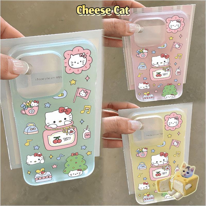 Cuộc sống hàng ngày của chú mèo dễ thương Ốp điện thoại màu hồng mờ cho iPhone 15 16 11 12 13 14 17 Pro Max 7 Plus X