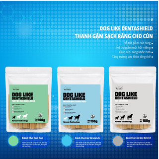 Dog Like Dentashield & Happy Jerky – Thanh Gặm Chăm Sóc Răng Miệng & Thịt Sấy Dinh Dưỡng Cao Cấp