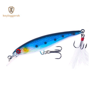 Mồi câu cá minnow 9cm / 6.7g - Bơi nhân tạo cứng, có móc lưỡi, hoàn hảo cho cá hồi và cá trò chơi