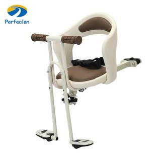 Ghế trước xe đạp trẻ em Perfeclan điều chỉnh dễ dàng, tựa lưng thoải mái làm từ thép carbon, phù hợp cho mua sắm và sử dụng ngoài trời.
