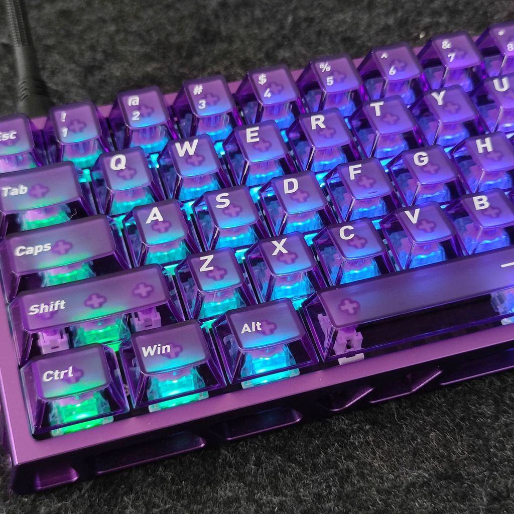 118 Phím Sương Mù Tím Trong Suốt PC Keycaps Double Shot Cherry Profile ...