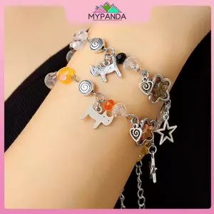 MYPANDA Vòng Tay Đôi Mặt Trăng Mặt Trời Mèo Quyến Rũ, Punk Thời Trang Và Ngọt Ngào, Phù Hợp Làm Quà Tặng