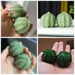 PWSSEND Quả bóng massage tay , Massage tập luyện tay thư giãn cầm tay, Đồ trang trí nhỏ Đá 40mm Bộ sưu tập đá