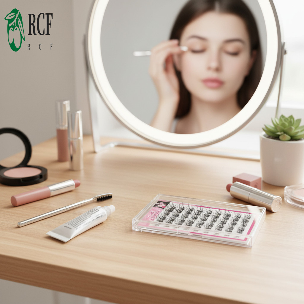 COD+Nhíp tặng kèm✨ Phong Cách Pháp Khối Lượng Tự Nhiên Lông Mi Sợi Tổng Hợp C Curl Đen 9-13mm Có Thể Tái Sử Dụng