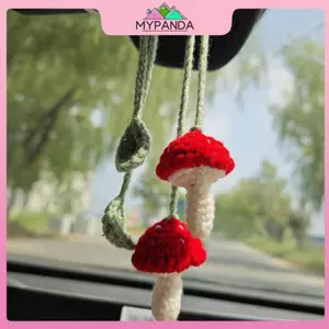 Móc Handmade Đa Năng Hình Nấm Hướng Dương cho Ô Tô - Trang Trí và Gương Chiếu Hậu