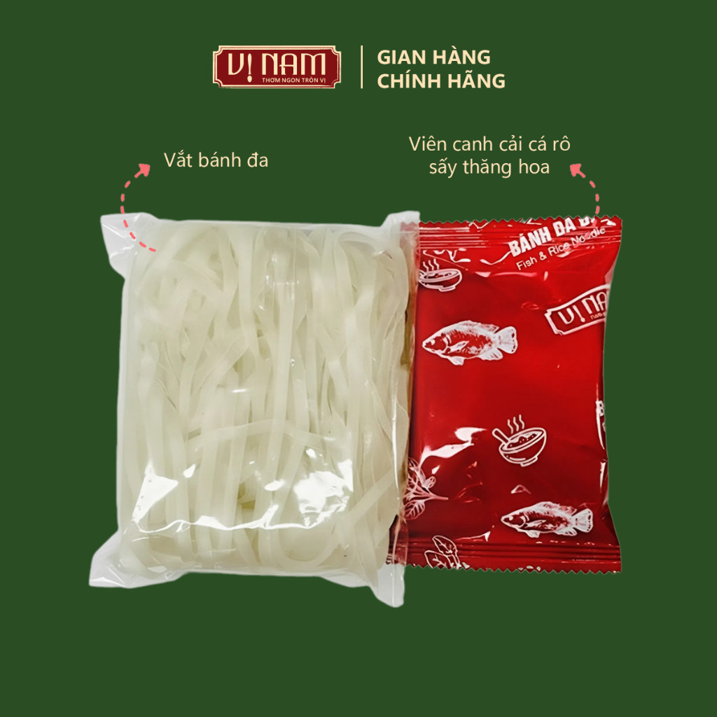 Bánh Đa Cá ăn liền - Vị Nam Foods - Mì ăn liền - Sấy thăng hoa, Tiện ích, Thơm ngon, bổ dưỡng
