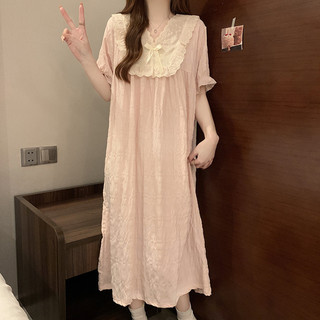 Váy Ngủ Nữ Mây Cotton Ren Công Chú, Phong Cách Thoải Mái Mùa Hè