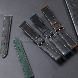 Dây đồng hồ da thật 14-24mm Crazy Horse da bò cho nam nữ, thay thế