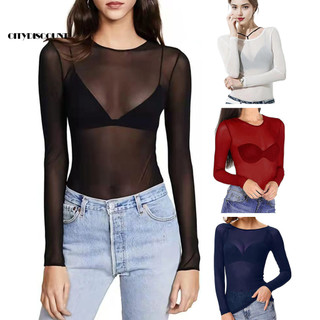 Áo thun lưới nữ dài tay ôm dáng, thoáng mát, phù hợp thời trang hàng ngày và văn phòng
