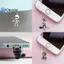 Điện thoại di động Cắm bụi Pendan Chó mèo dễ thương Shamro Trang trí Mặt dây treo cho cổng sạc IPhone Type-C Cắm chống bụi Đẹp