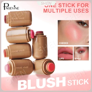 YW Pocket Blush Cream Natural Nude Makeup Brightening Matte Lip Cheek Dual-use Contouring Rouge Water Gloss Stick