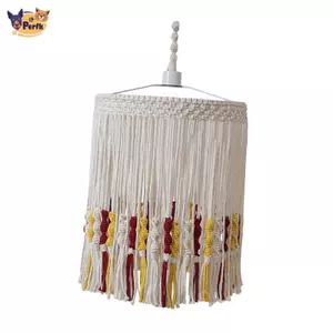 Chụp đèn dệt thủ công có tua rua Đèn treo trang trí Vỏ đèn Macrame cho trang trí nội thất phòng