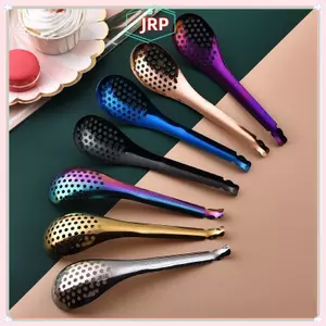 JRP 410 Thìa Nhà Bếp Bằng Thép Không Gỉ Có Lỗ Ẩm Thực Cá Caviar Builder Roe Sauce Lọc Thìa Bền Nhà Bếp Nấu Ăn Tiện Ích JRP