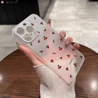 Dành Cho Samsung Galaxy A56 A55 A54 A53 A17 A16 M55 C55 S20 S10 Note 20 Ultra FE S10e 10 Plus S20 + S10 + 10 + 9 Ốp Điện Thoại Dễ Thương Màu Đỏ Anh Đào Bé Gái Đơn Giản Mỏng Trắng Vỏ Mềm
