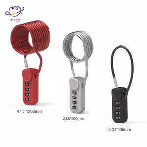 HFTOY 4 Số Mã Số Lo Với Dây Cuộn Dây Lò Xo Cho Hành Lý Dây Kéo Túi Bapa Vali Ngăn Kéo Los ~