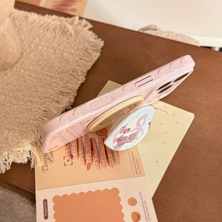 [Sheren] Ốp điện thoại hình gấu dễ thương màu hồng Thích hợp cho i17 16 15 14 13 12 11 pro max Vỏ bảo vệ chống sốc