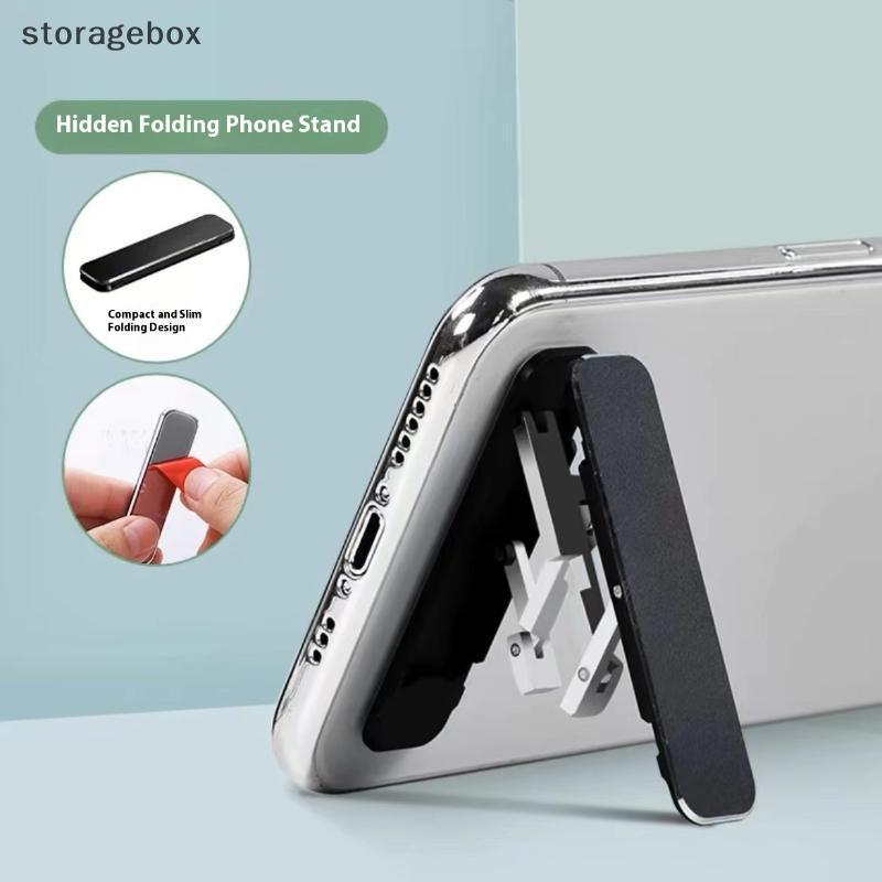 [Hộp lưu trữ] 1 / 3 Giá đỡ điện thoại di động có thể gập lại vô hình Mini Hợp kim nhôm Giá đỡ vật liệu để bàn Góc có thể điều chỉnh cho điện thoại di động Đẹp