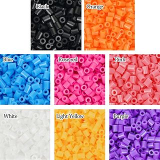 PICESTADIO 500 Chiếc 5mm Cầu Chì Hạt, Máy ép Nhiệt Handmade Handmade DIY Perler Hạt, Quà Tặng Độ Trong Suốt Cao Pixel Xếp Hình Hạt Sắt Đồ Chơi Trẻ Em